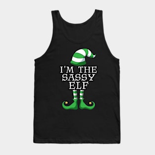 I'm The Sassy Elf Matching Family Pajamas Christmas Gifts Tank Top